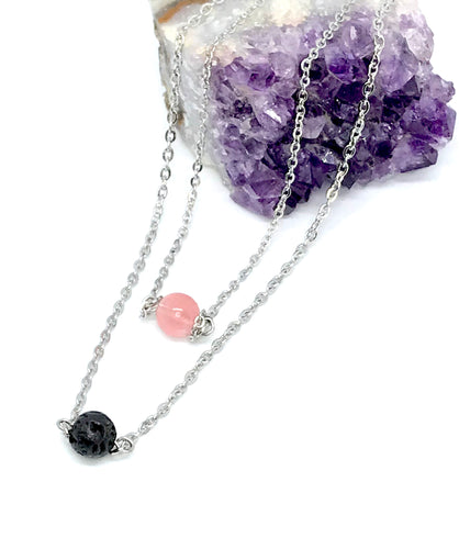 Energetic Layered Diffuser Necklace (Stainless Steel)