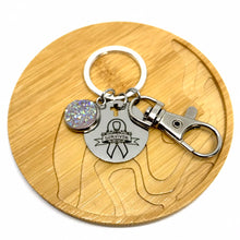 Load image into Gallery viewer, Testicular Cancer Survivor Research Keychain (Stainless Steel)