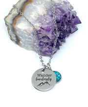 Load image into Gallery viewer, “Wander Fearlessly” 3-in-1 Necklace (Stainless Steel)