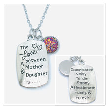 Load image into Gallery viewer, “The Love Between a Mother and Daughter is...” 3-in-1 Necklace (Stainless Steel)