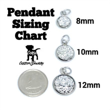 Load image into Gallery viewer, 12mm Striped Turquoise Druzy Charm