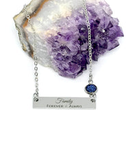 Load image into Gallery viewer, Family Necklace with One Birthstone (Stainless Steel)