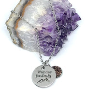 Load image into Gallery viewer, “Wander Fearlessly” 3-in-1 Necklace (Stainless Steel)
