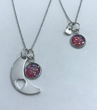 Load image into Gallery viewer, “Love You to the Moon and Back” Mother-Daughter Necklace Set (Stainless Steel)