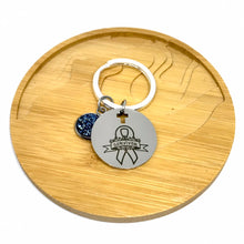 Load image into Gallery viewer, Colon Survivor Research Keychain (Stainless Steel)