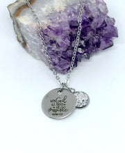 Load image into Gallery viewer, “With God All Things Are Possible” 3-in-1 Necklace (Stainless Steel)