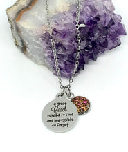 Load image into Gallery viewer, "A great Coach is hard to find and impossible to forget" 3-in-1 Necklace (Stainless Steel)