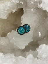 Load image into Gallery viewer, 8mm Lake Blue Druzy Studs