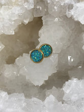 Load image into Gallery viewer, 8mm Lake Blue Druzy Studs