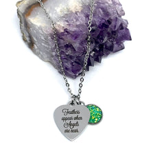 Load image into Gallery viewer, “Feathers Appear When Angels Are Near” 3-in-1 Necklace (Stainless Steel)