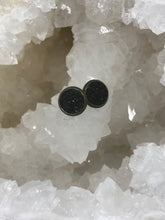 Load image into Gallery viewer, 8mm Black Druzy Studs