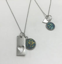 Load image into Gallery viewer, “Elegant Heart” Mother-Daughter Necklace Set (Stainless Steel)