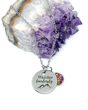 Load image into Gallery viewer, “Wander Fearlessly” 3-in-1 Necklace (Stainless Steel)