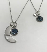 Load image into Gallery viewer, “Love You to the Moon and Back” Mother-Daughter Necklace Set (Stainless Steel)