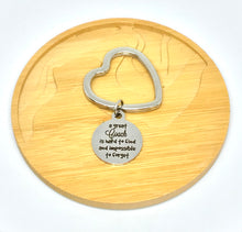 Load image into Gallery viewer, "A great Coach is hard to find and impossible to forget" Keychain