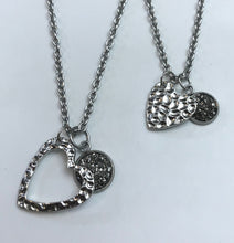 Load image into Gallery viewer, “One Love, One Heart” Mother-Daughter Necklace Set (Stainless Steel)