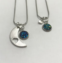 Load image into Gallery viewer, “Love You to the Moon and Back” Mother-Daughter Necklace Set (Stainless Steel)
