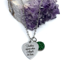 Load image into Gallery viewer, “Feathers Appear When Angels Are Near” 3-in-1 Necklace (Stainless Steel)
