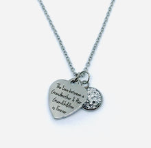 Load image into Gallery viewer, “The Love Between a Grandmother and her Grandchildren is Forever” Necklace (Stainless Steel)