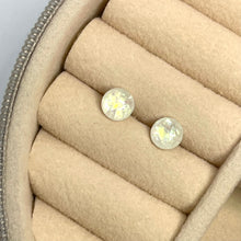 Load image into Gallery viewer, 6mm White Faux Opal Studs