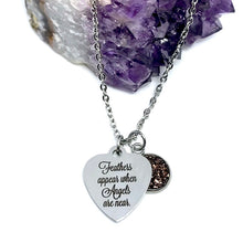 Load image into Gallery viewer, “Feathers Appear When Angels Are Near” 3-in-1 Necklace (Stainless Steel)