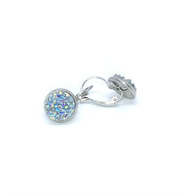 Load image into Gallery viewer, 12mm Frost Druzy Leverback Drop Earrings (Stainless Steel)