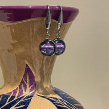 Load image into Gallery viewer, 12mm Purple Coven Drop Earrings (Surgical Steel)