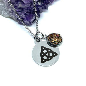 Celtic Trinity Knot 3-in-1 Necklace (Stainless Steel)