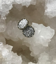 Load image into Gallery viewer, 12mm Silver Druzy Studs