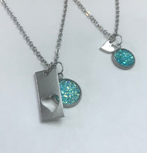 Load image into Gallery viewer, “Elegant Heart” Mother-Daughter Necklace Set (Stainless Steel)