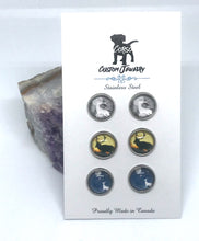 Load image into Gallery viewer, Pere David Deer 10mm Stud Trio (Stainless Steel)