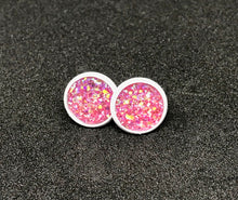 Load image into Gallery viewer, 10mm Pink Druzy Studs