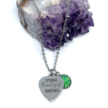 Load image into Gallery viewer, "Strong Beautiful Worthy" 3-in-1 Necklace (Stainless Steel)