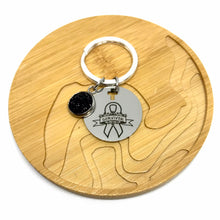 Load image into Gallery viewer, Skin Cancer Survivor Research Keychain (Stainless Steel)
