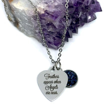 Load image into Gallery viewer, “Feathers Appear When Angels Are Near” 3-in-1 Necklace (Stainless Steel)