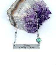 Load image into Gallery viewer, Family Necklace with One Birthstone (Stainless Steel)