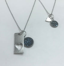 Load image into Gallery viewer, “Elegant Heart” Mother-Daughter Necklace Set (Stainless Steel)