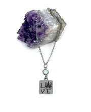 Load image into Gallery viewer, Unicorn Love Birthstone Necklace (Stainless Steel)