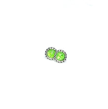 Load image into Gallery viewer, 6mm Grinch Green Faux Opal Studs
