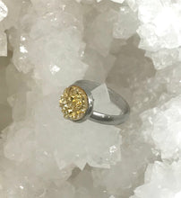 Load image into Gallery viewer, 10mm Moon Druzy Ring (Stainless Steel) - Size 7 Only