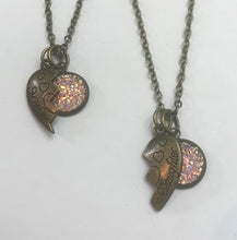Load image into Gallery viewer, Shared Heart Mother-Daughter Necklace Set (Antique Bronze)