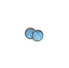 Load image into Gallery viewer, 8mm Sky Blue Druzy Studs