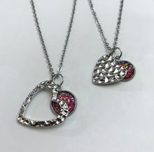 Load image into Gallery viewer, “One Love, One Heart” Mother-Daughter Necklace Set (Stainless Steel)