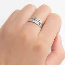 Load image into Gallery viewer, Adjustable Keep F*cking Going Ring (Stainless Steel)