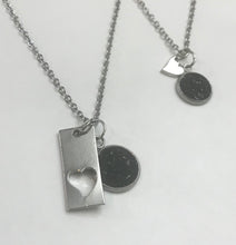 Load image into Gallery viewer, “Elegant Heart” Mother-Daughter Necklace Set (Stainless Steel)