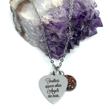 Load image into Gallery viewer, “Feathers Appear When Angels Are Near” 3-in-1 Necklace (Stainless Steel)