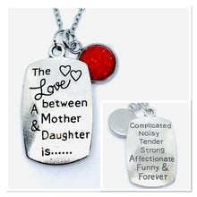 Load image into Gallery viewer, “The Love Between a Mother and Daughter is...” 3-in-1 Necklace (Stainless Steel)