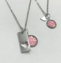 Load image into Gallery viewer, “Elegant Heart” Mother-Daughter Necklace Set (Stainless Steel)