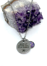 Load image into Gallery viewer, “Never let anyone dull your sparkle” 3-in-1 Necklace (Stainless Steel)