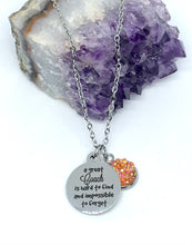 Load image into Gallery viewer, "A great Coach is hard to find and impossible to forget" 3-in-1 Necklace (Stainless Steel)